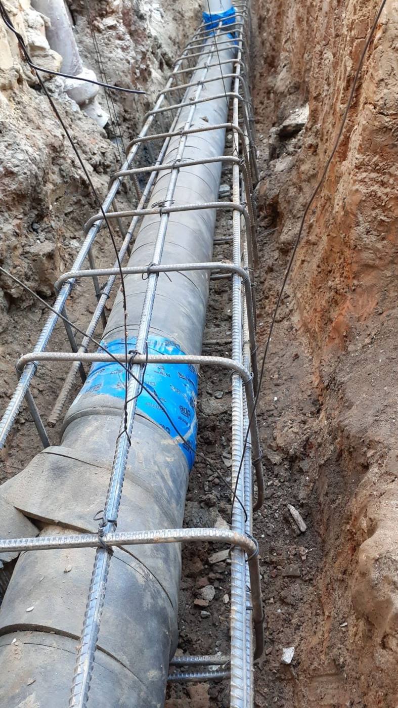 Reinforcement cages tied around bored piers, Dulwich Hill by Loel Homes