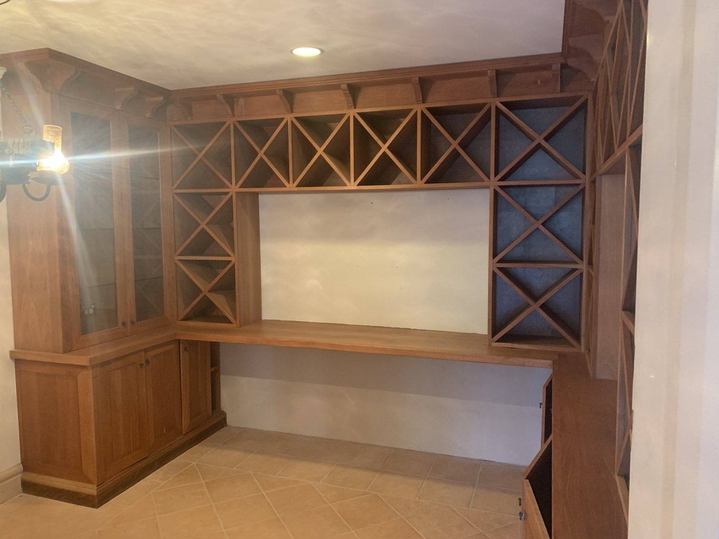 Custom timber wine rack joinery, Vaucluse by Loel Homes